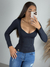 BLUSA MANGA LONGA DECOTE CORAÇÃO - loja online