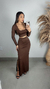 Conjunto Saia Longa Com Cropped Decote Quadrado na internet