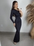VESTIDO LONGO MANGA ÚNICA LONGA DECOTE COSTAS - loja online