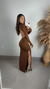 VESTIDO LONGO MANGA LONGA DECOTE COSTAS - comprar online