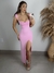 VESTIDO LONGO DECOTE CORAÇÃO E FENDA na internet