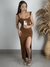 VESTIDO LONGO DECOTE CORAÇÃO E FENDA - loja online