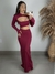 VESTIDO LONGO MANGA LONGA SENSUAL RECORTES - comprar online