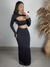 VESTIDO LONGO MANGA LONGA SENSUAL RECORTES - comprar online
