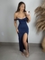 VESTIDO LONGO DECOTE CORAÇÃO E FENDA - loja online