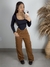 CALÇA JEANS CARGO WIDE LEG FEMININO CARAMELO na internet