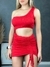Vestido Nula Manga Drapeado na internet
