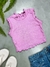 Cropped Regata Barra Efeito Babado - loja online
