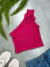 Cropped Nula Manga Com Flor - loja online