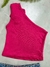 Cropped Nula Manga Com Flor