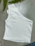 Cropped Nula Manga Com Flor