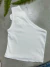 Cropped Nula Manga Com Flor