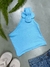 Cropped Nula Manga Com Flor - comprar online