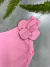 Cropped Nula Manga Com Flor