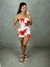 Vestido Curto Verão Floral Sem Alça - comprar online