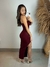 Vestido Longo Drapeado Colado Alça Única Com Fenda