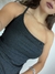 Vestido Longo Drapeado Colado Alça Única Com Fenda - comprar online