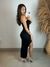Vestido Longo Drapeado Colado Alça Única Com Fenda