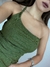 Vestido Longo Drapeado Colado Alça Única Com Fenda - loja online