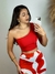 Conjunto de Top Manga Única com Saia longa com Fenda Mancha na internet
