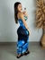 Vestido Longo Tubinho Preto Floral com Decote Tomara que Caia - comprar online