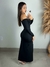 Imagem do Vestido Longo Ombro a Ombro Fenda Manga Longa