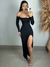Vestido Longo Ombro a Ombro Fenda Manga Longa - loja online
