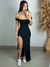 Imagem do Vestido Longo Justo Ombro a Ombro Com Fenda Lateral Sensual