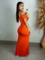 Vestido Longo Justo Ombro a Ombro Com Fenda Lateral Sensual