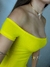 Vestido Longo Justo Ombro a Ombro Com Fenda Lateral Sensual - loja online