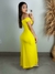 Vestido Longo Justo Ombro a Ombro Com Fenda Lateral Sensual - Parada do Cropped