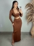 Conjunto de Top Manga Longa com Saia Longa Outono - comprar online