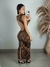 Vestido Longo Colado com Decote nas Costa Bumbum Franzido - loja online