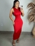 Vestido Longo Colado com Decote nas Costa Bumbum Franzido na internet
