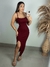 Vestido colado camponesa com bojo busto franzido e fenda lateral na internet