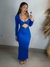 Vestido Manga Longa Fenda Traseira e Acessório Sensual - loja online