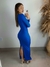 Imagem do Vestido Manga Longa Fenda Traseira e Acessório Sensual