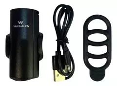 406-Linterna Luz Delantera Bici Negro Usb 350 Lumines Van003 - comprar online
