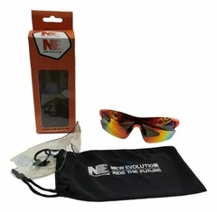 214-LENTES NEW EVOLUTION NE-504 COLOR MARCO NARANJA/VERDE LENTES INTERCAMBIABLES