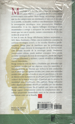 La relación entre la sociología y la filosofía - Mario Bunge - comprar online