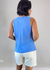 Regata azul claro alça larga crepe Malú - comprar online
