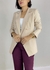 Blazer bege alfaiataria forrado Sara - comprar online