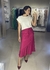 Saia midi linho com fenda Kassia - Maria Brand