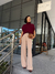 Calça pantalona bege claro Catarina - comprar online