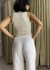 Calça pantalona branca Luna - comprar online