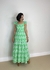 Vestido longuete em laise verde