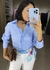 Camisa em tricoline lisa modelo slim Luiza - comprar online