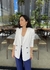 Blazer branco alfaiataria forrado Jadhe - comprar online