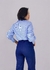 Camisa listrada azul em algodão slim Luiza - Maria Brand
