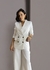 Blazer branco alfaiataria forrado Jadhe na internet
